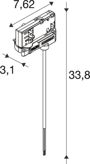 SLV 1011844 BATTEN INDUSTRY C+P, TRACK Adapter DALI WH SLVtec