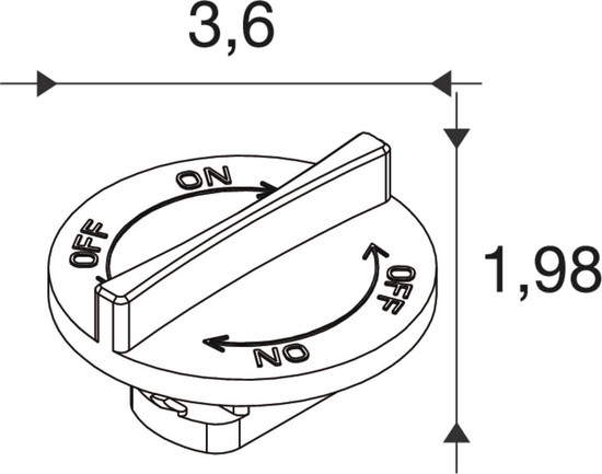 SLV 1011845 BATTEN INDUSTRY C+P, TRACK Knob Switch SLVtec