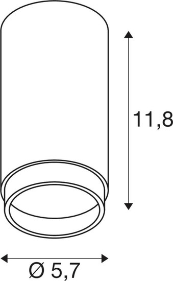 SLV 1011846 GRIP! L, CL, QPAR51, Deckenaufbauleuchte, GU10, weiß / schwarz