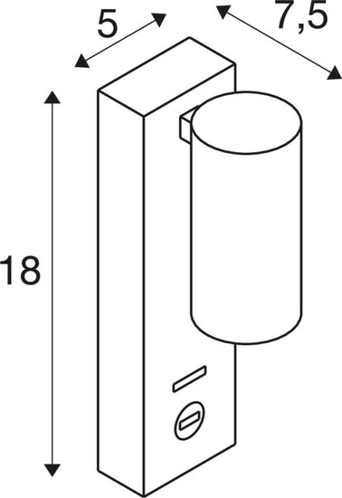 SLV 1011924 ENOLA 2.0 S, WL, Single, GU10 MINI, PAR11, Bedside, USB C, Wandaufbauleuchte, weiß