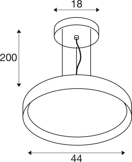 SLV 1011992 OVANA 44, PD, LED, Phase, CCT, Pendelleuchte, 2700/3000/4000K, 14W, 115°, weiß
