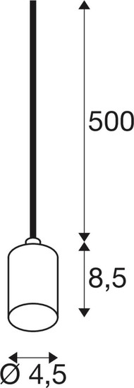 SLV 1012028 FITU Lamp Set, PD, Ribbed, 1-Phasen Pendelleuchte, E27, 2500K, Phase, 320°, gold