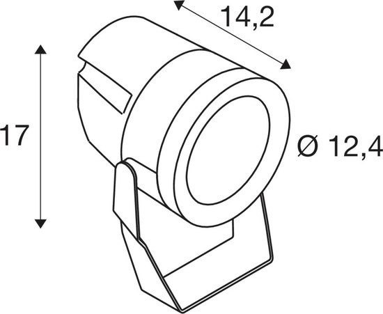 SLV 1012113 PL-BEAM PRO S, SP, DALI, Wand- und Deckenaufbauleuchte, 2700K, 12W, 23°, anthrazit