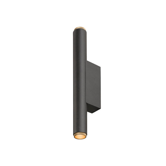 SLV 1012175 GRIP! S, WL, Phase, UP/DOWN, Wandaufbauleuchte, 2700K, 12W, 29°, schwarz / goldfarben