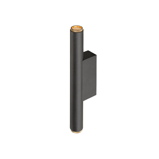 SLV 1012175 GRIP! S, WL, Phase, UP/DOWN, Wandaufbauleuchte, 2700K, 12W, 29°, schwarz / goldfarben