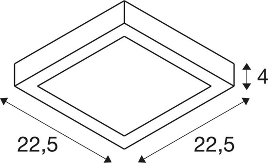 SLV 1012218 SENSER 2.0 24, CW, eckig, Phase, Wand- und Deckenaufbauleuchte, 3000K / 4000K, 23W, 90°, weiß