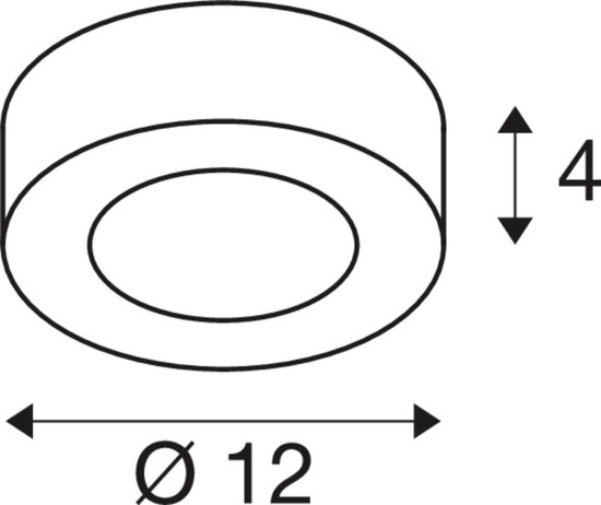 SLV 1012221 SENSER 2.0 12, CW, rund, DALI, Wand- und Deckenaufbauleuchte, 3000K / 4000K, 7W, 90°, weiß