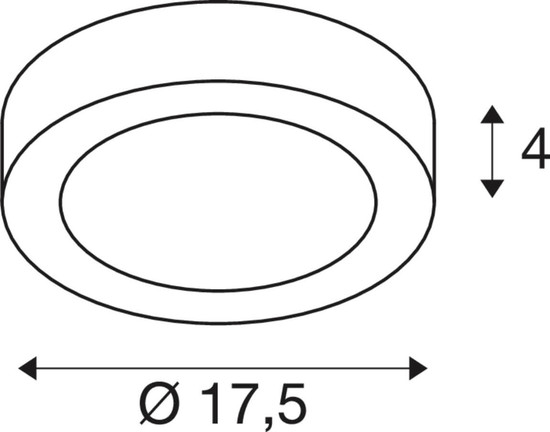 SLV 1012223 SENSER 2.0 18, CW, rund, DALI, Wand- und Deckenaufbauleuchte, 3000K / 4000K, 13W, 90°, weiß