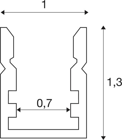 SLV 1012330 LEDSTRIP Profil Aufbau, XS, schwarz