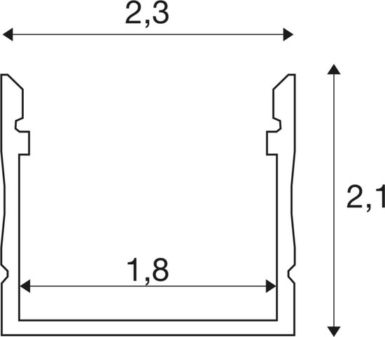 SLV 1012334 LEDSTRIP Profil Aufbau, schwarz