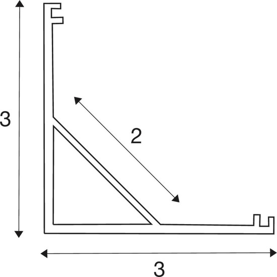 SLV 1012343 LEDSTRIP Profil eckig, M, weiß