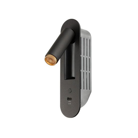 SLV 1012364 GRIP! S, WL, Wandeinbauleuchte, 2700K, 4.2W, Schalter, 29°, schwarz / goldfarben