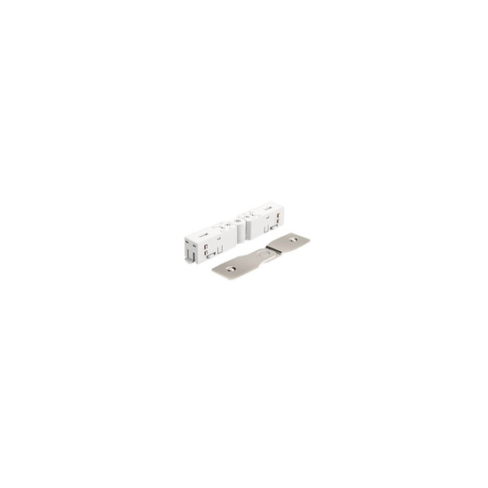 SLV 1012423 48V SYSTEM kurzer & flexibler Längsverbinder, inkl. Verstärkungsplatte, für gebogene Stromschiene, DALI, weiß