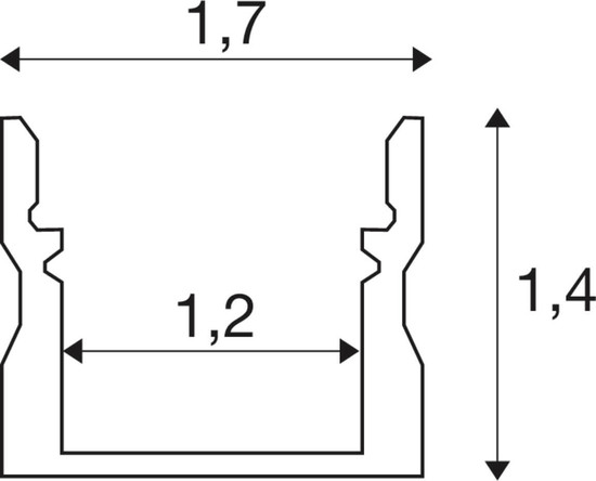SLV 1012478 LEDSTRIP Set, Profil Aufbau + Diffusor 5*1M, S, weiß