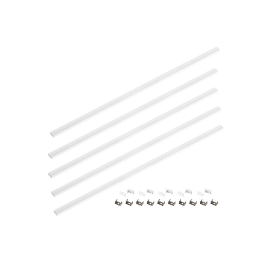SLV 1012480 LEDSTRIP Set, Profil Aufbau flach + Diffusor 5*1m, S, weiß