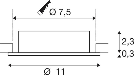 SLV 1012494 NEW TRIA 75 XL Smart Set, DL, rund, GU10, PAR16, ZIGBEE, TW, Deckeneinbauleuchte, weiß