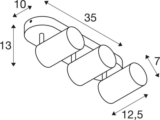 SLV 1012509 ASTO TUBE Smart Set, CW, Triple, GU10, PAR16, ZIGBEE, TW, Wand- und Deckenaufbauleuchte, weiß
