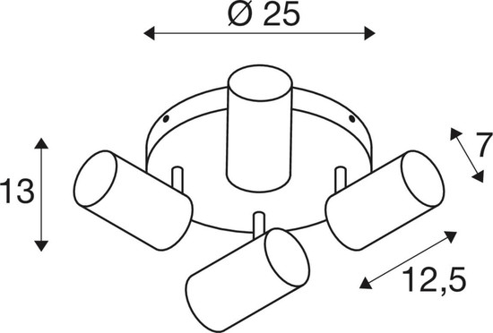 SLV 1012511 ASTO TUBE Smart Set, CW, vierfach, GU10, PAR16, ZIGBEE, TW, Wand- und Deckenaufbauleuchte, weiß