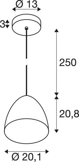 SLV 1012522 PARA CONE 20 Smart Set, PD, E27, A60, ZIGBEE, RGBW, Pendelleuchte, schwarz