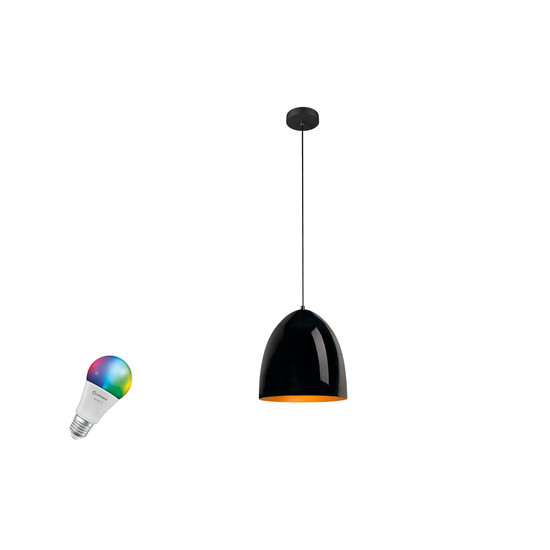 SLV 1012524 PARA CONE 30 Smart Set, PD, E27, Pendelleuchte, Pendellänge 30cm, RGBW, schwarz