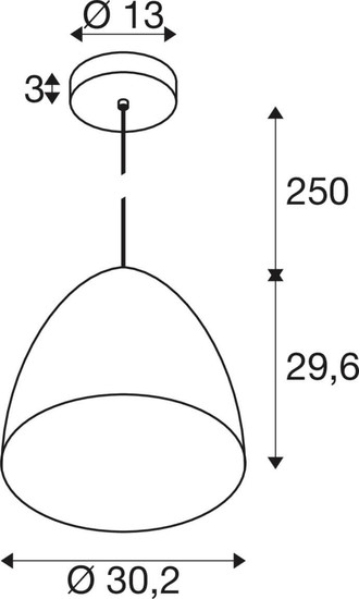 SLV 1012524 PARA CONE 30 Smart Set, PD, E27, Pendelleuchte, Pendellänge 30cm, RGBW, schwarz