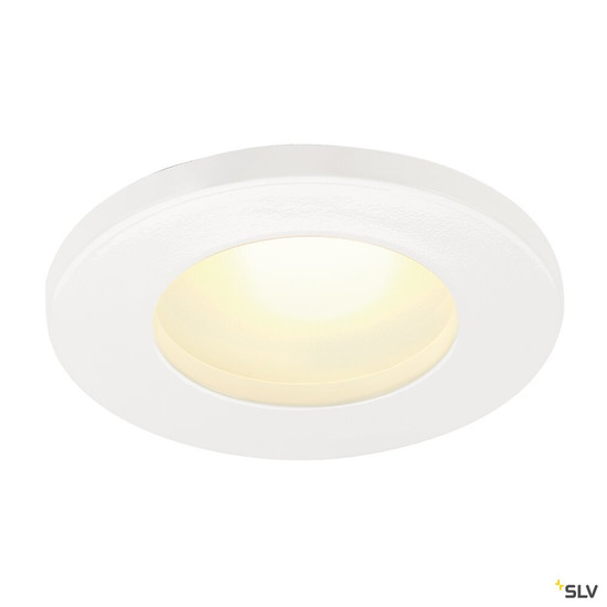 SLV 111021 DOLIX OUT, Outdoor Einbauleuchte, QPAR51, IP44, rund, weiß, max. 35W, inkl. Clipfedern