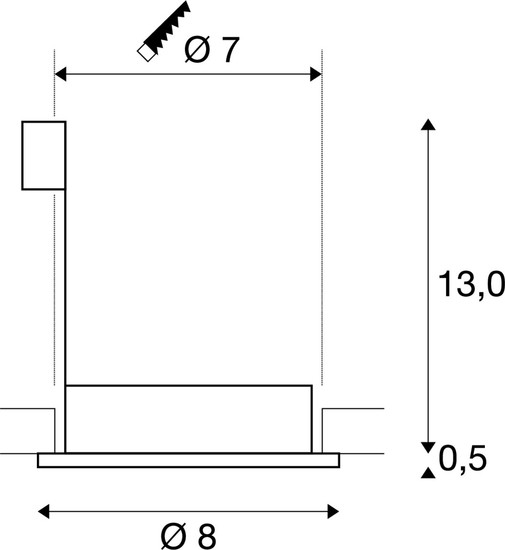 SLV 111021 DOLIX OUT, Outdoor Einbauleuchte, QPAR51, IP44, rund, weiß, max. 35W, inkl. Clipfedern