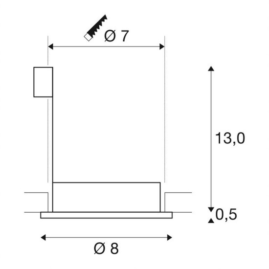 SLV 111024 DOLIX OUT, Outdoor Einbauleuchte, QPAR51, IP44, rund, silbergrau, max. 35W, inkl. Clipfedern
