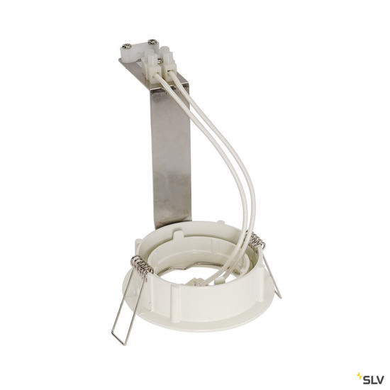 SLV 111171 PIKA, Einbauleuchte, QR-C51, rund, weiß, schwenkbar, max. 50W, inkl. Clipfedern