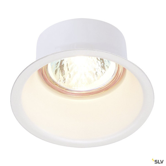 SLV 112901 HORN, Einbauleuchte, QR-C51, einflammig, rund, weiß matt, max. 50W, inkl. Clipfedern
