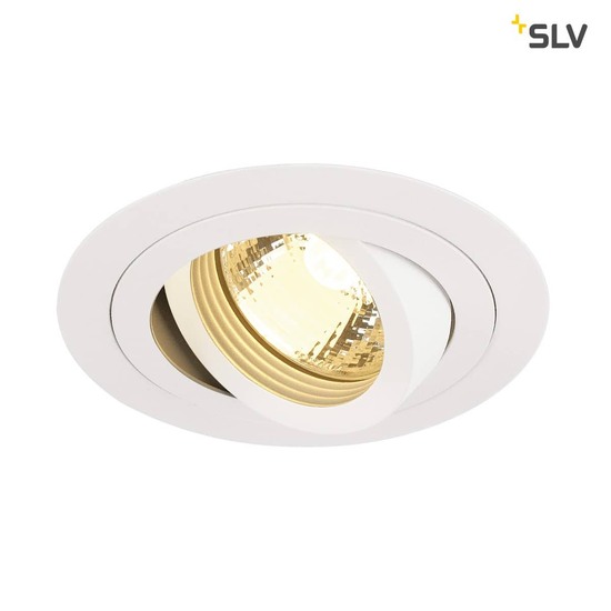 SLV 113510 NEW TRIA GU10 ROUND Downlight mattweiss max. 50W inkl. Clipfedern