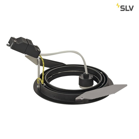 SLV 113550 NEW TRIA ES111 ROUND Einbauleuchte mattschwarz max. 75W inkl. Blattfedern