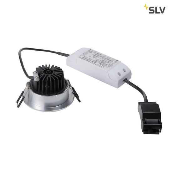 SLV 114426 PATTA-I Deckeneinbauleuchte rund alu-brushed 38° 3000K inkl. Treiber