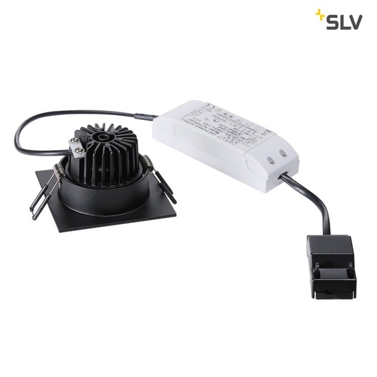 SLV 114430 PATTA-I Deckeneinbauleuchte eckig mattschwarz 38° 3000K inkl. Treiber