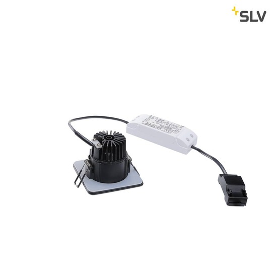 SLV 114450 PATTA-F Deckeneinbauleuchte eckig mattschwarz 38° 3000K inkl. Treiber