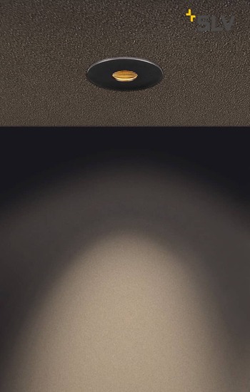 SLV 114480 H-LIGHT ROUND HOLE mattschwarz 12W 20° 2700K inkl. Treiber Clipfeder