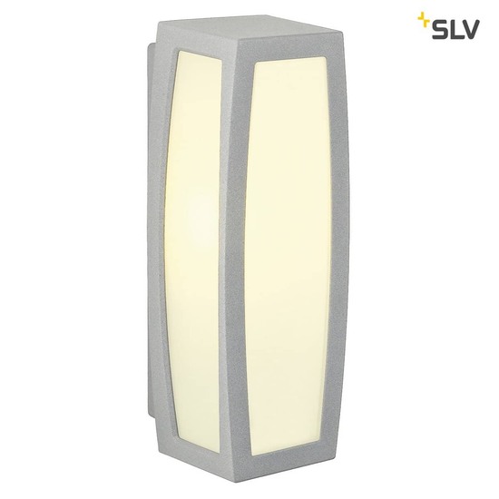 SLV 230044 MERIDIAN BOX Aussenleuchte silbergrau E27 max. 25W