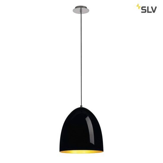 SLV 133060 PARA CONE 30 Pendelleuchte rund schwarz gold E27 max. 60W
