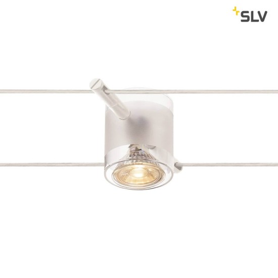 SLV 139121 COMET Seilleuchte für TENSEO Niedervolt-Seilsystem QR-C51 weiß teilsatiniertes Glas