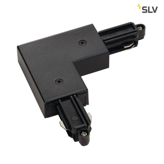 SLV 143060 Eckverbinder für 1-Phasen HV-Stromschiene Aufbauversion schwarz Erde innen