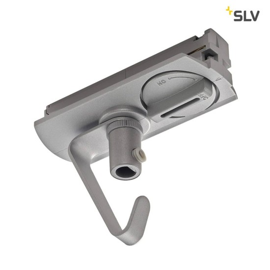SLV 143172 Adapter für 1-Phasen Hochvoltschiene silber elektrisch mit Haken