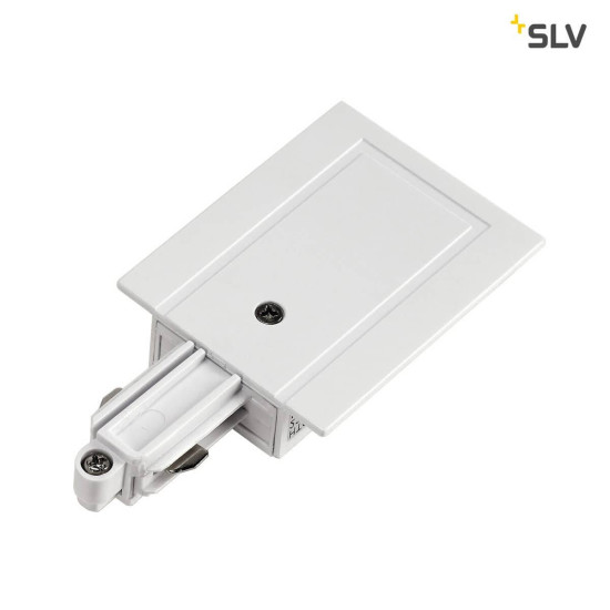 SLV 143231 Einspeiser für 1-Phasen HV-Stromschiene Einbauversion weiss Erde links