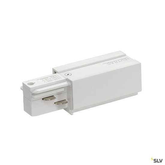 SLV 145511 EINSPEISER, für EUTRAC Hochvolt 3Phasen-Aufbauschiene, Erde links, weiß