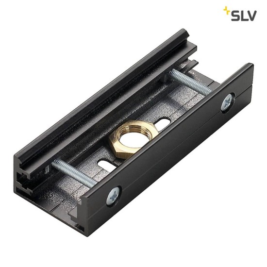 SLV 145600 EUTRAC Stossstellenverbinder für 3-Phasenschiene schwarz