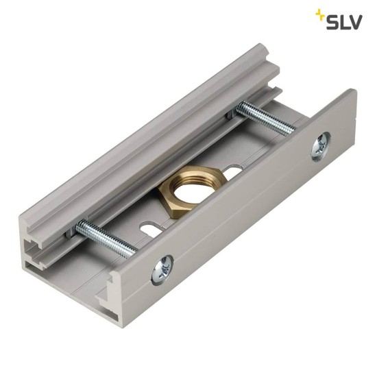 SLV 145604 EUTRAC Stossstellenverbinder für 3-Phasenschiene silbergrau
