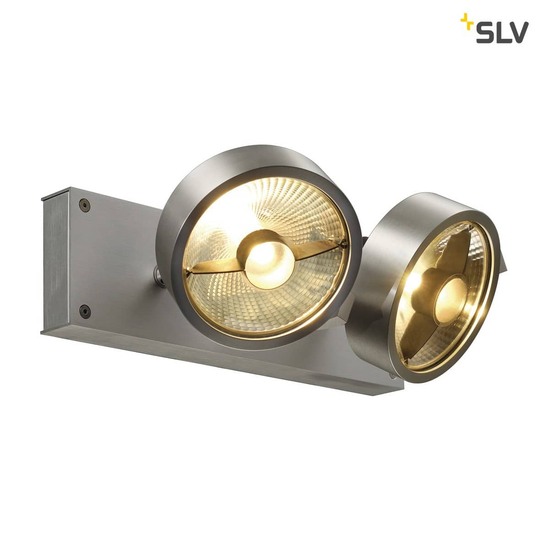 SLV 147316 KALU 2 QPAR Deckenleuchte alu-gebürstet ES111 max. 2x75W