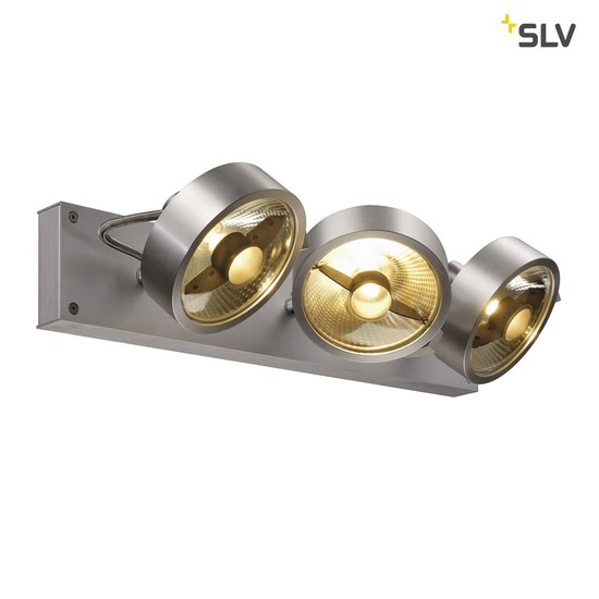 SLV 147326 KALU 3 QPAR Deckenleuchte alu-gebürstet ES111 max. 3x75W
