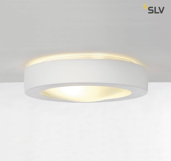 SLV 148001 Deckenleuchte GL 105 E27 rund weisser Gips max.2x25W