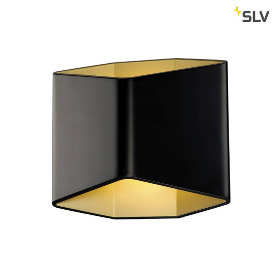 SLV 151710 CARISO LED Wandleuchte 2 schwarz messing 7,5W