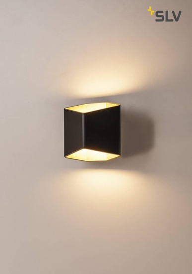 SLV 151710 CARISO LED Wandleuchte 2 schwarz messing 7,5W
